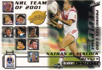 2002 Select Challenge - Promotional Set #TY2 Nathan Blacklock Front